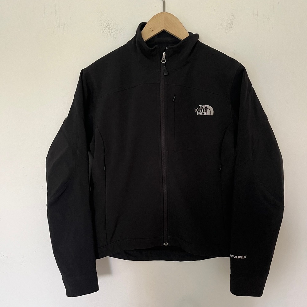 The North Face Apex Bionic Softshell Jacket Black Mens Small Full Zip Windproof